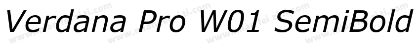 Verdana Pro W01 SemiBold Italic字体转换